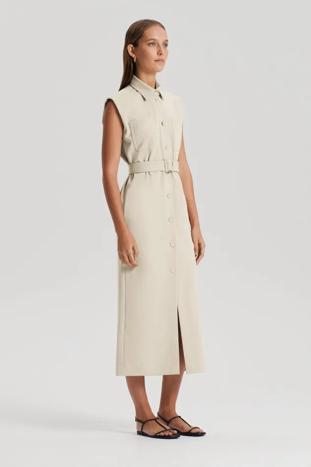 Dresses Scanlan Theodore Women ITALIAN PATCH POCKET DRESS NOUGAT Dresses Scanlan Theodore Women ITALIAN PATCH POCKET DRESS NOUGAT