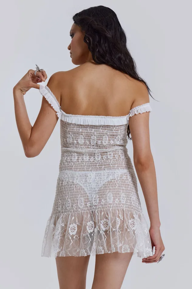 Dresses Shop Rita Mini Dress in White 8211 Jaded London Women