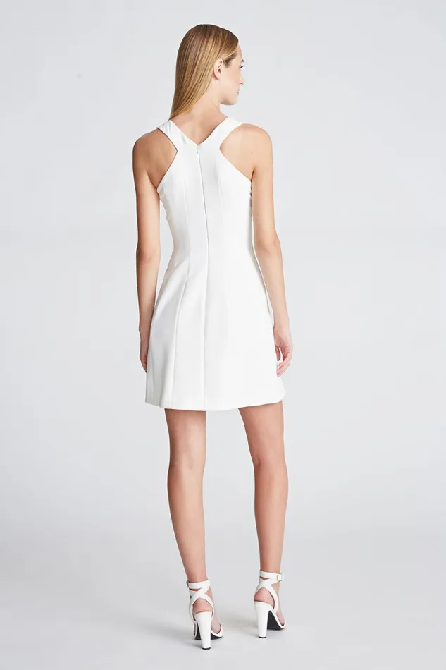 Dresses Women Halston Alani Dress In Stretch Crepe Chalk