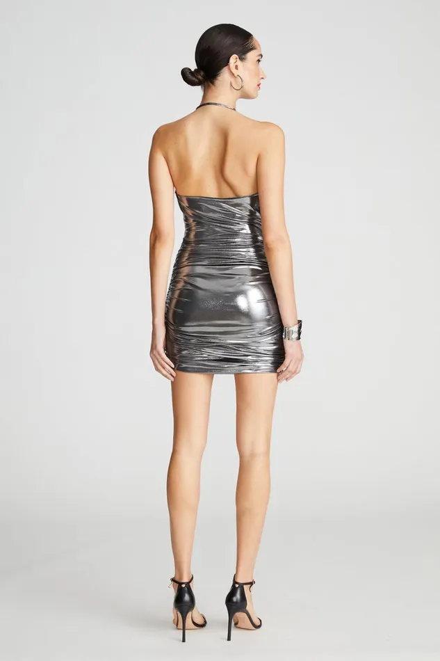Dresses Women Halston Frances Dress In Foil Jersey Luster
