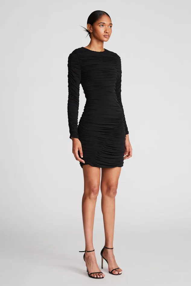 Dresses Women Halston Gwen Dress In Stretch Jersey Black