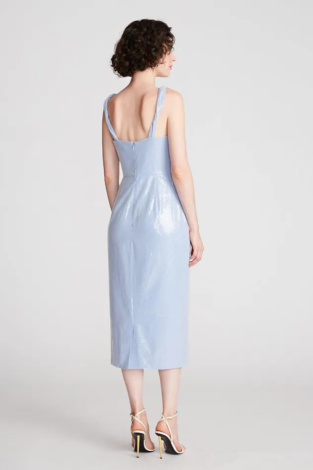 Dresses Women Halston Keira Dress In Soft Sequins Sky Blue Dresses Women Halston Keira Dress In Soft Sequins Sky Blue