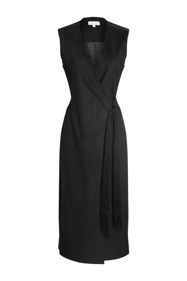 Dresses Women Halston Paulina Dress In Ultrasuede Black