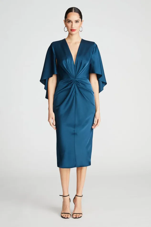 Dresses Women Halston Tomi Dress In Satin Jasper
