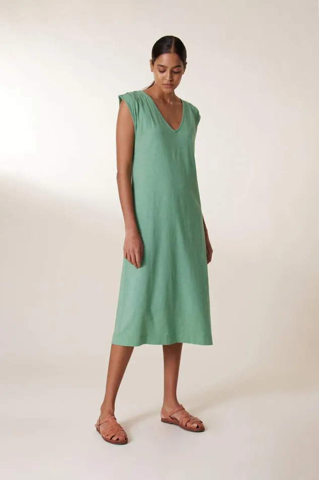 Dresses Women Leon and Harper Requin1 Plain Dress Celadon
