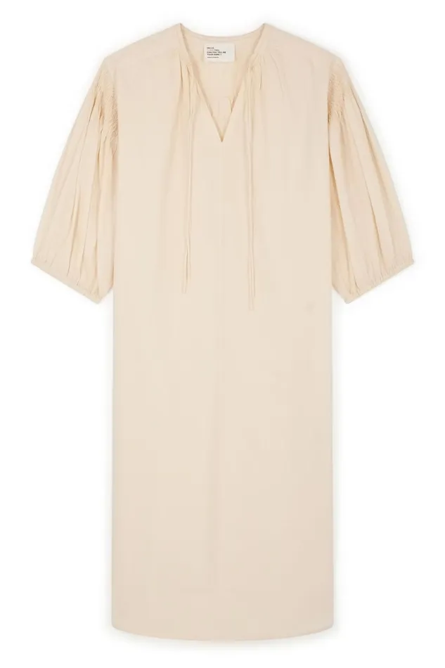 Dresses Women Leon and Harper Rire Plain Dress Ecru