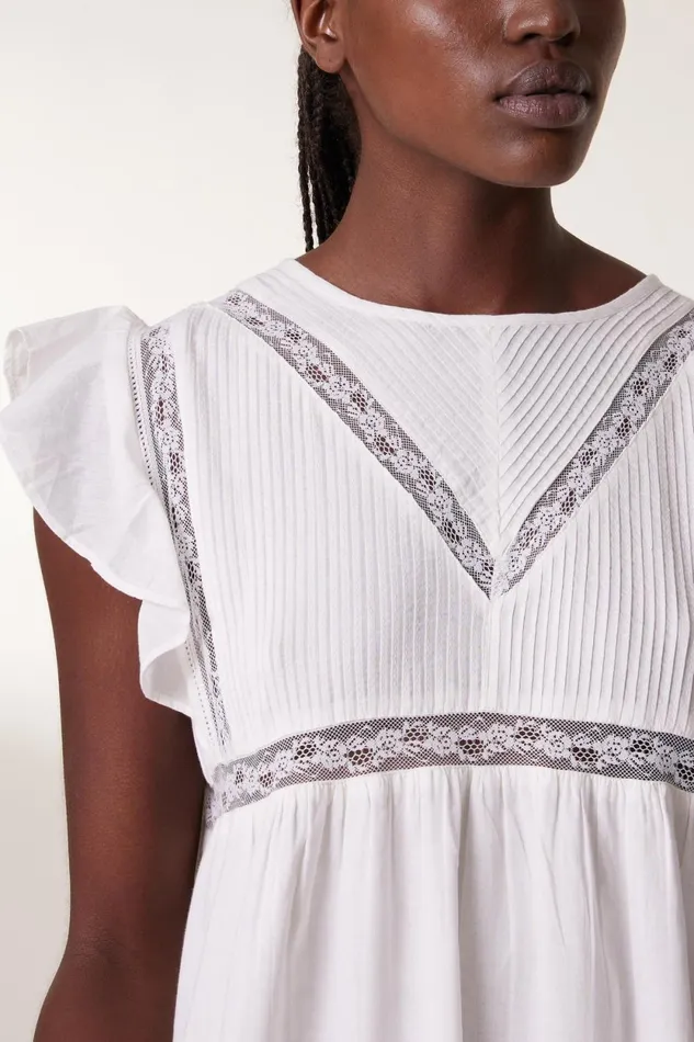 Dresses Women Leon and Harper Roos Lace Dress Off White