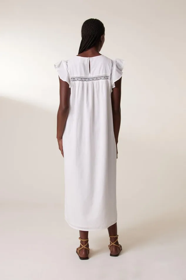 Dresses Women Leon and Harper Roos Lace Dress Off White