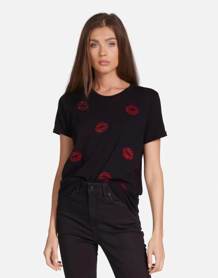 Edda Crystal Kisses Black Women039s Lauren Moshi Short Sleeve