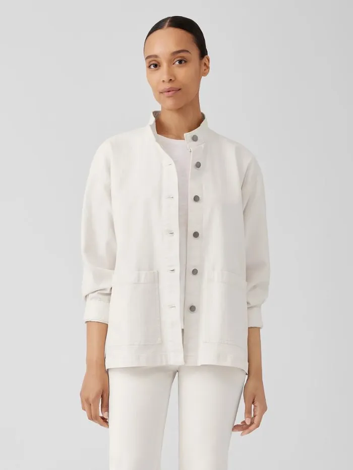 Eileen Fisher Denim Undyed Organic Cotton Denim Jacket Undyed Natural 8211 Shop