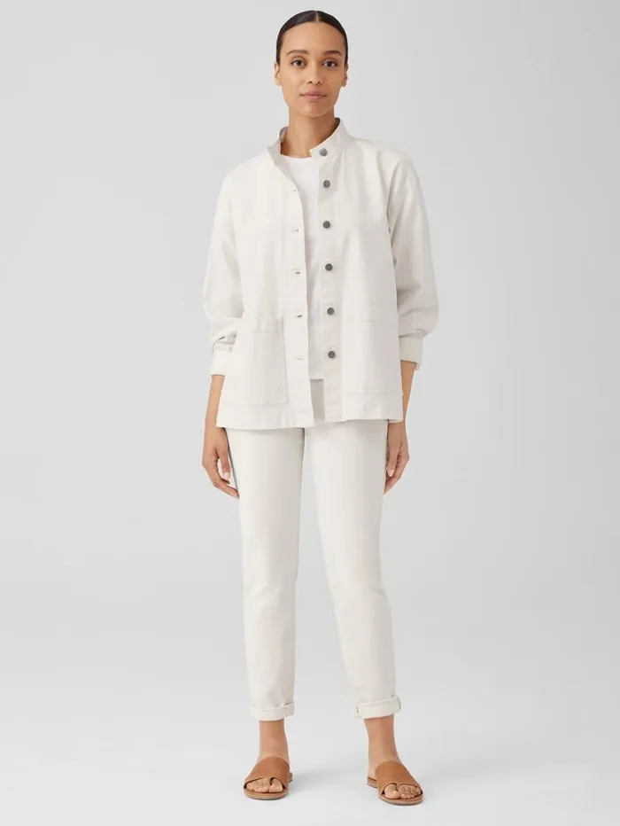 Eileen Fisher Denim Undyed Organic Cotton Denim Jacket Undyed Natural 8211 Shop