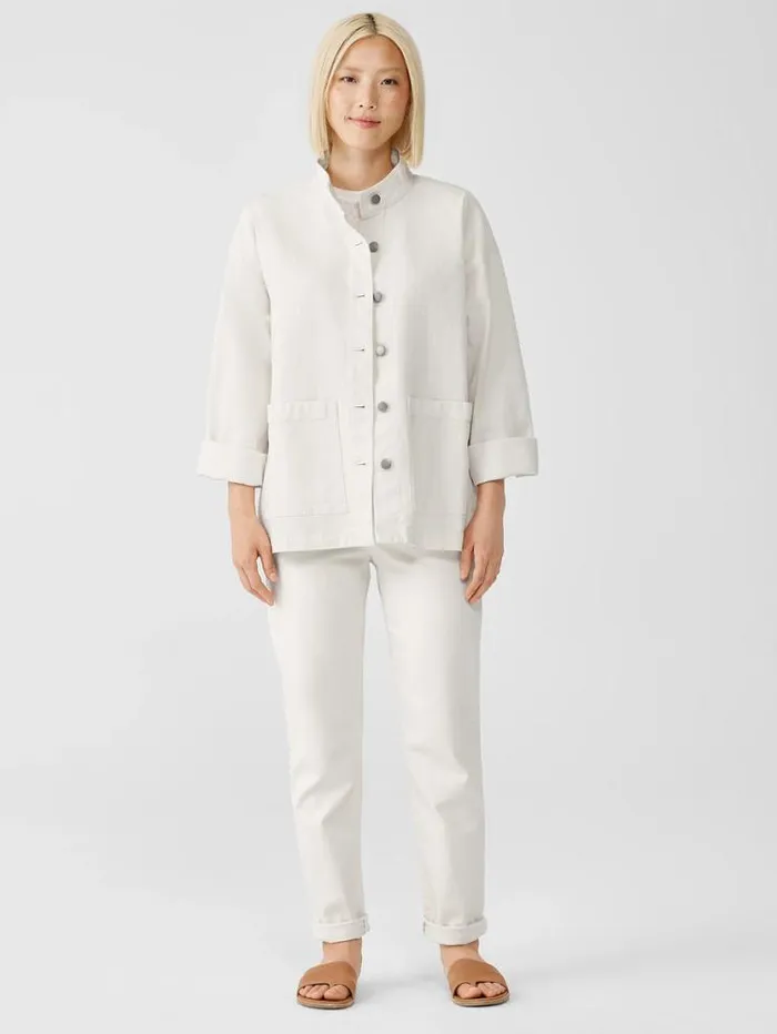 Eileen Fisher Denim Undyed Organic Cotton Denim Jacket Undyed Natural 8211 Shop