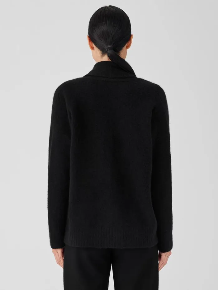 Eileen Fisher Extended Sizing 1X3X Cashmere Silk Bliss Shawl Collar Cardigan Black 8211 Shop