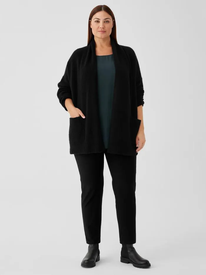 Eileen Fisher Extended Sizing 1X3X Cashmere Silk Bliss Shawl Collar Cardigan Black 8211 Shop