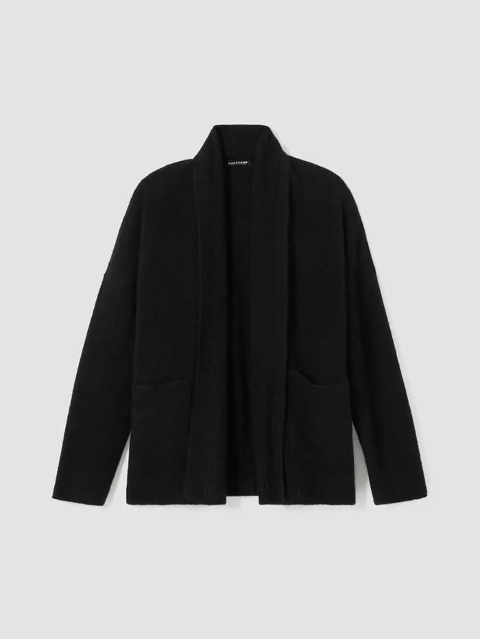 Eileen Fisher Extended Sizing 1X3X Cashmere Silk Bliss Shawl Collar Cardigan Black 8211 Shop