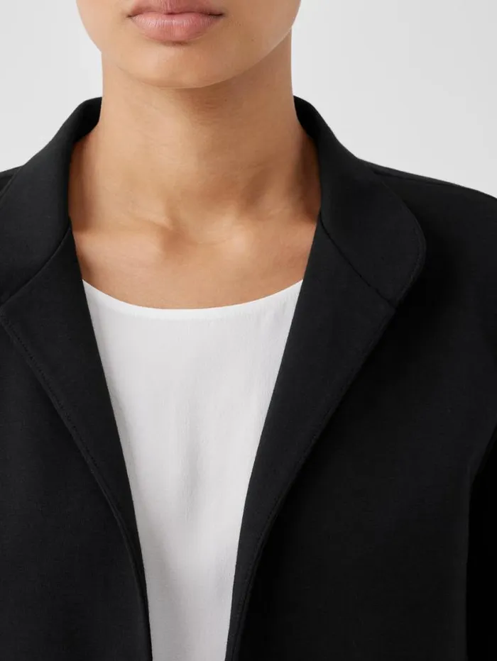 Eileen Fisher Extended Sizing 1X3X Cotton Blend Ponte Stand Collar Jacket Black 8211 Shop