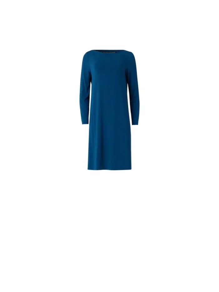 Eileen Fisher Extended Sizing 1X3X Fine Jersey Cowl Neck Dress Atlantis 8211 Shop