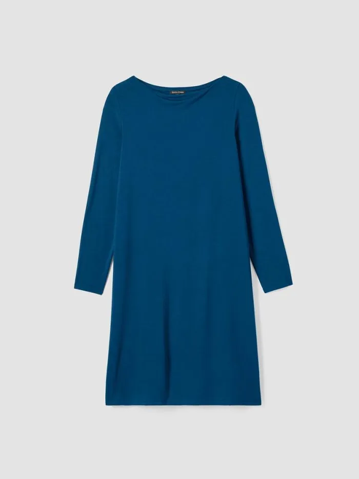 Eileen Fisher Extended Sizing 1X3X Fine Jersey Cowl Neck Dress Atlantis 8211 Shop