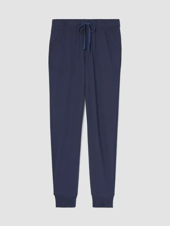 Eileen Fisher Extended Sizing 1X3X Organic Cotton InterlockJogger Sleep Pant Indigo 8211 Shop
