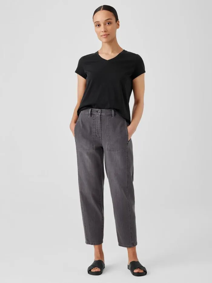 Eileen Fisher Extended Sizing 1X3X Organic Cotton Stretch Lantern Jean Carbon 8211 Shop Eileen Fisher Extended Sizing 1X3X Organic Cotton Stretch Lantern Jean Carbon 8211 Shop
