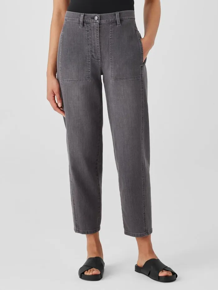 Eileen Fisher Extended Sizing 1X3X Organic Cotton Stretch Lantern Jean Carbon 8211 Shop