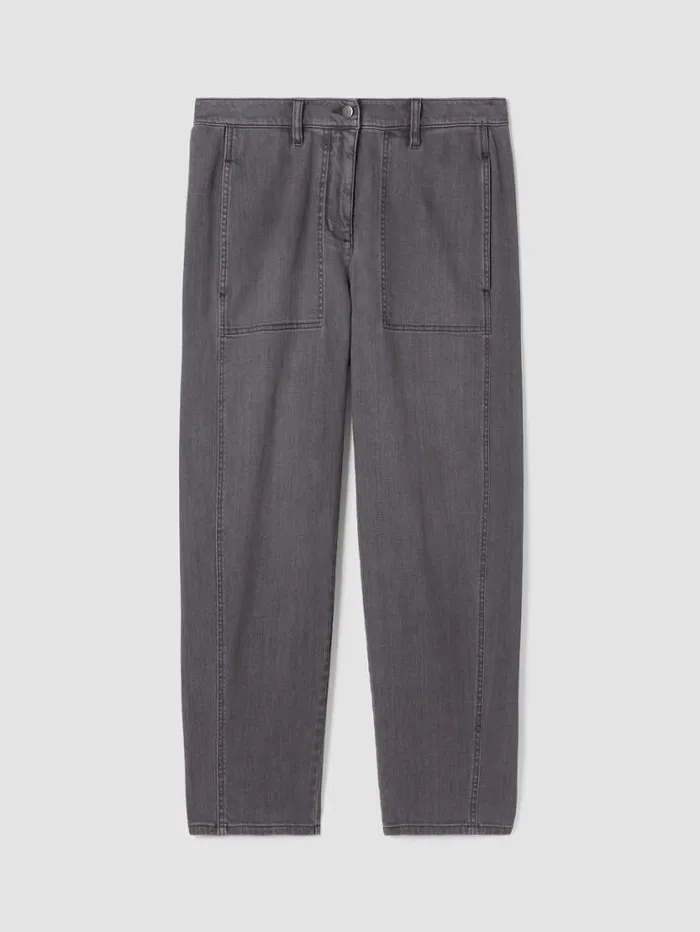 Eileen Fisher Extended Sizing 1X3X Organic Cotton Stretch Lantern Jean Carbon 8211 Shop