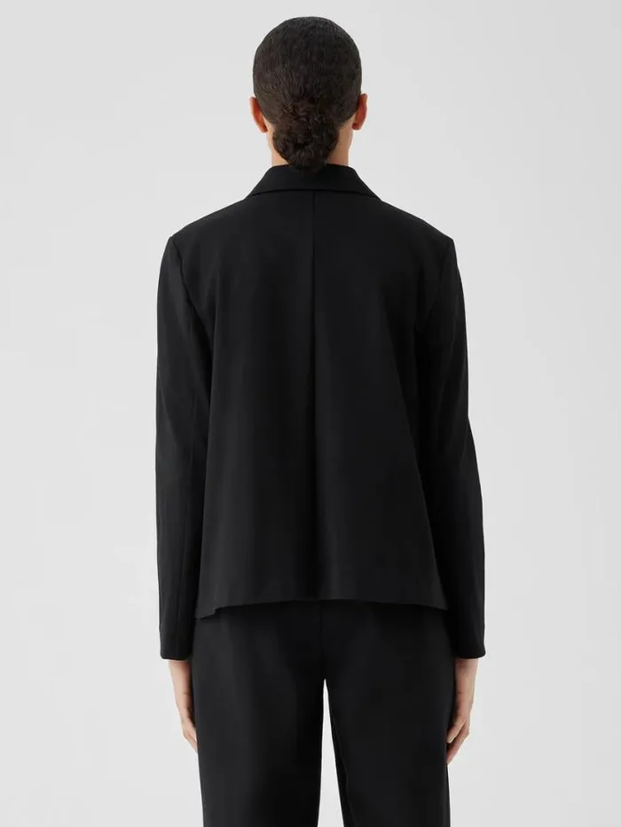 Eileen Fisher Jackets Coats and Vests Cotton Ponte Blazer Black 8211 Shop