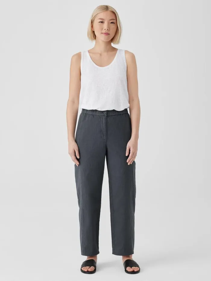 Eileen Fisher Pants Shorts and Jumpsuits Cotton Hemp Stretch Lantern Pant Black 8211 Shop