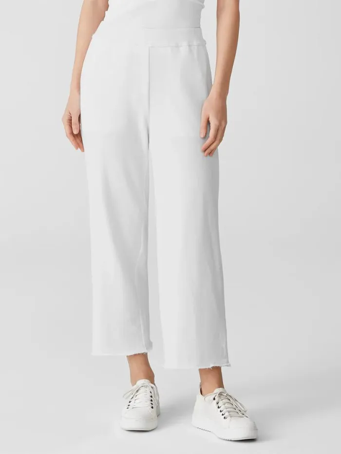 Eileen Fisher Pants Shorts and Jumpsuits Lightweight Organic Cotton Terry Straight Pant White 8211 Shop