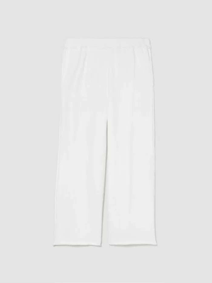 Eileen Fisher Pants Shorts and Jumpsuits Lightweight Organic Cotton Terry Straight Pant White 8211 Shop