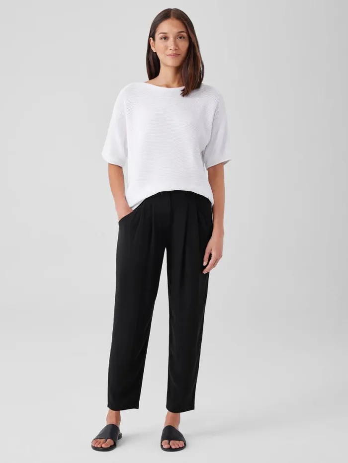 Eileen Fisher Pants Shorts and Jumpsuits Silk Georgette Crepe Carrot Pant Black 8211 Shop Eileen Fisher Pants Shorts and Jumpsuits Silk Georgette Crepe Carrot Pant Black 8211 Shop