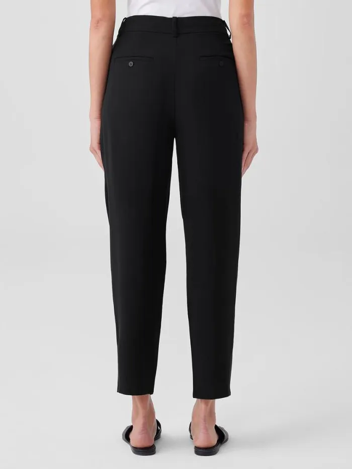 Eileen Fisher Pants Shorts and Jumpsuits Silk Georgette Crepe Carrot Pant Black 8211 Shop