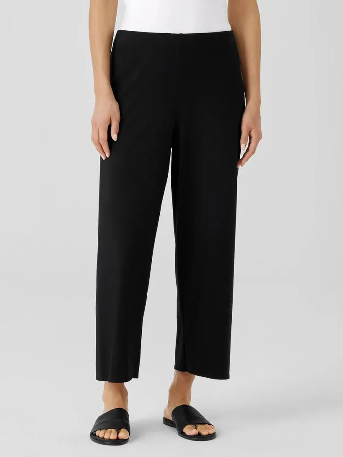 Eileen Fisher Pants Shorts and Jumpsuits Traceable Cotton Jersey Straight Pant Black 8211 Shop
