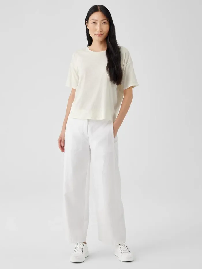 Eileen Fisher Petite Organic Cotton Hazy Slub Tee Softwhite 8211 Shop