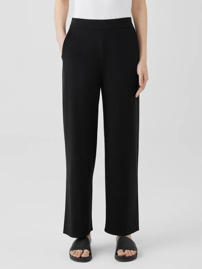 Eileen Fisher Petite Stretch Jersey Knit Straight Pant Black 8211 Shop