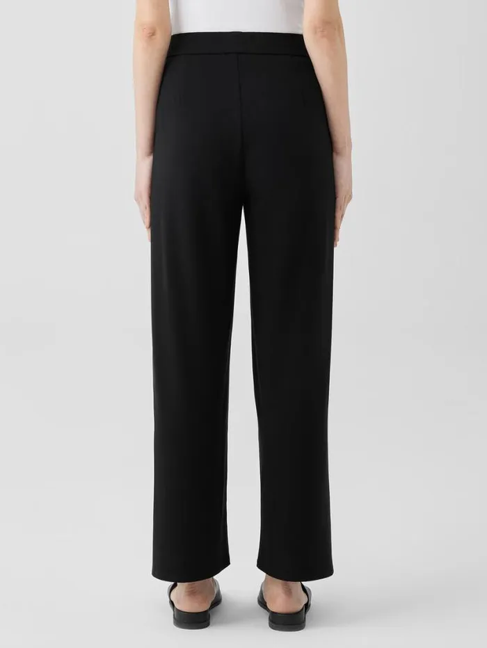 Eileen Fisher Petite Stretch Jersey Knit Straight Pant Black 8211 Shop