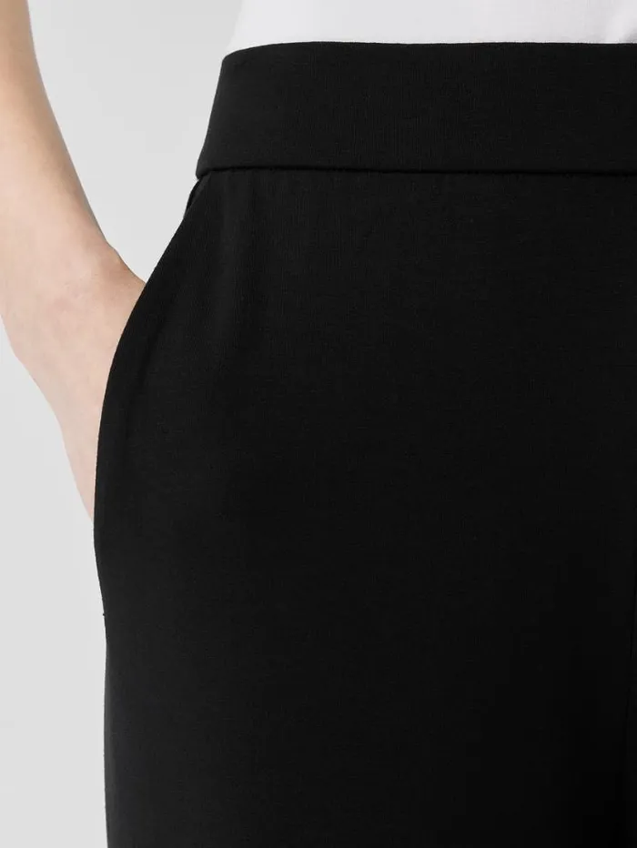 Eileen Fisher Petite Stretch Jersey Knit Straight Pant Black 8211 Shop