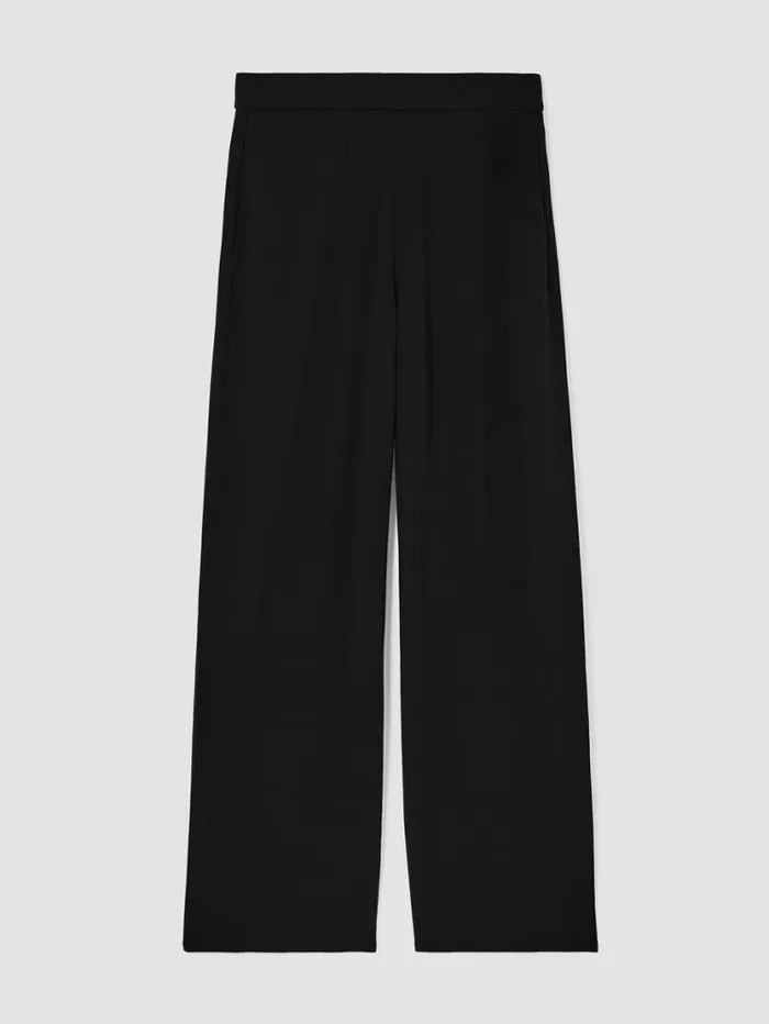 Eileen Fisher Petite Stretch Jersey Knit Straight Pant Black 8211 Shop