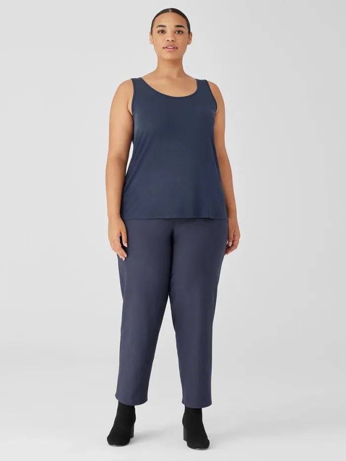 Eileen Fisher Petite Stretch Silk Jersey Scoop Neck Tank Ocean 8211 Shop
