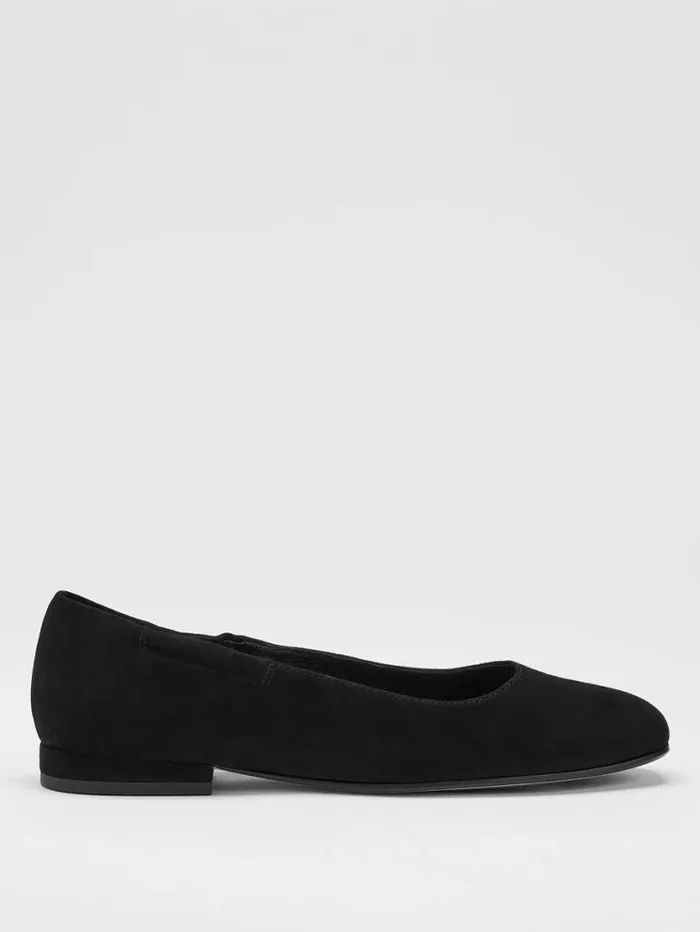 Eileen Fisher Shoes Selle Suede Ballet Flat Black 8211 Shop