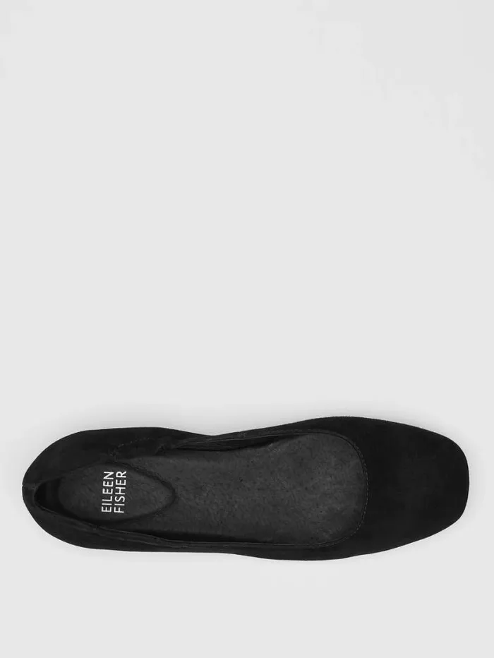 Eileen Fisher Shoes Selle Suede Ballet Flat Black 8211 Shop