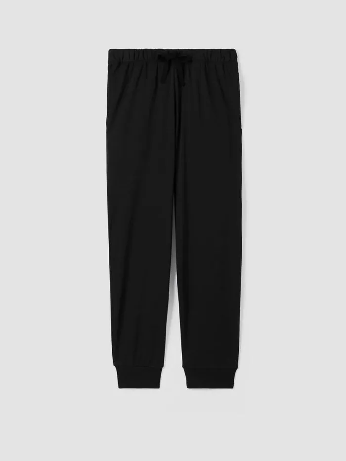 Eileen Fisher Sleepwear Organic Cotton Interlock Jogger Sleep Pant Black 8211 Shop
