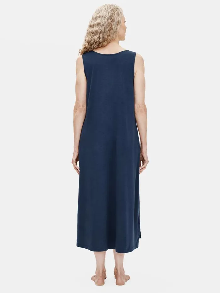 Eileen Fisher Sleepwear Organic Cotton Interlock Tank Sleep Dress Indigo 8211 Shop