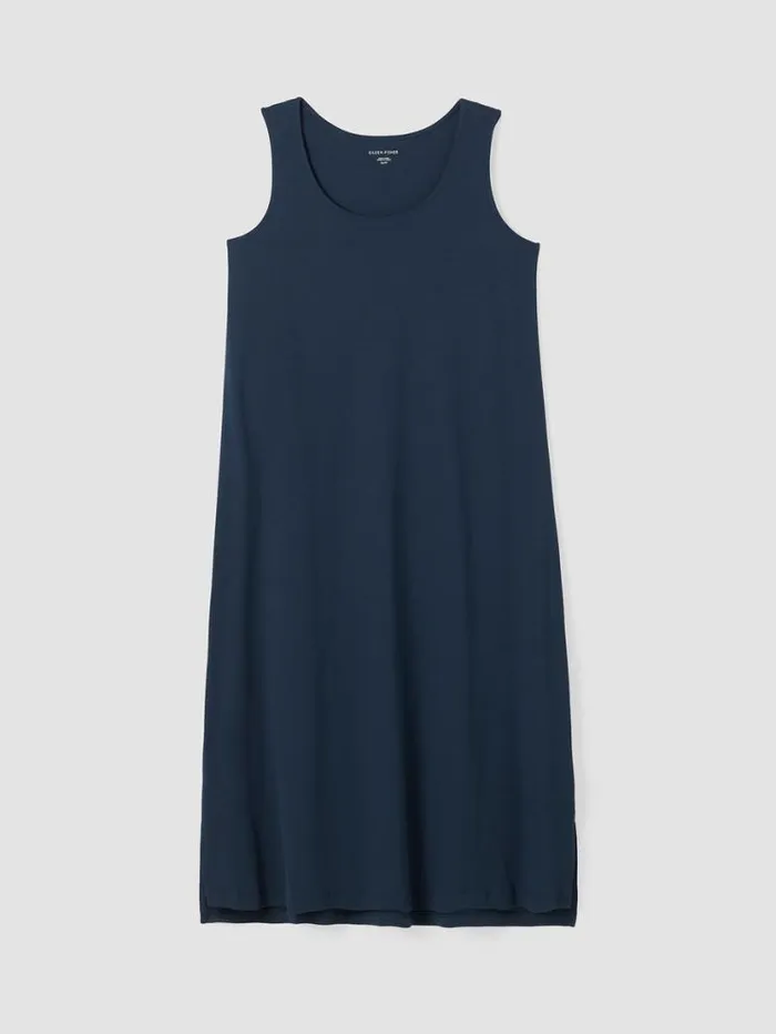 Eileen Fisher Sleepwear Organic Cotton Interlock Tank Sleep Dress Indigo 8211 Shop
