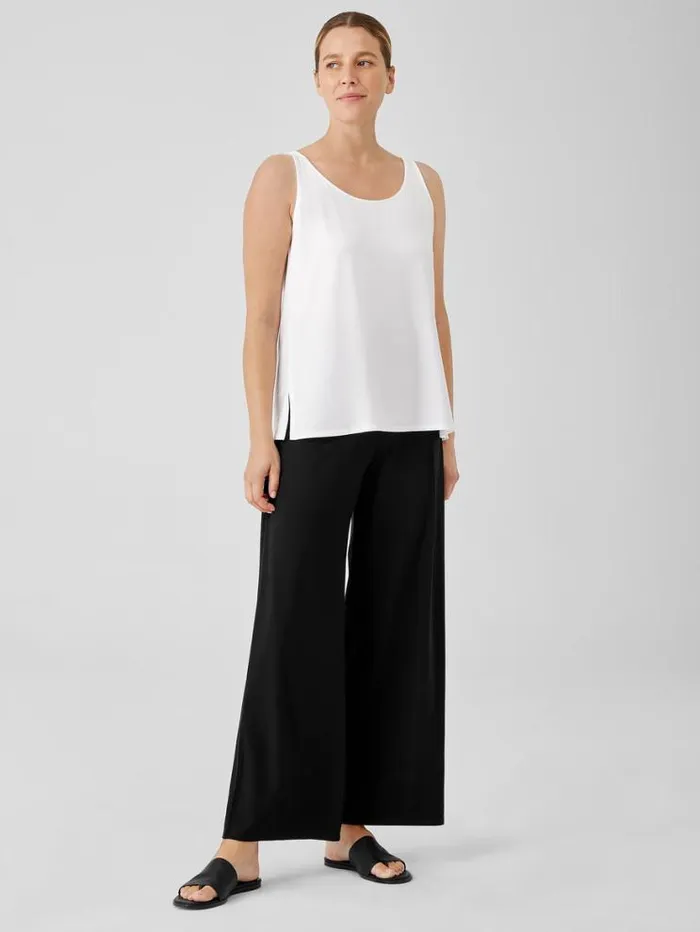 Eileen Fisher Tanks and Camis Stretch Jersey Knit Scoop Neck Tank White 8211 Shop