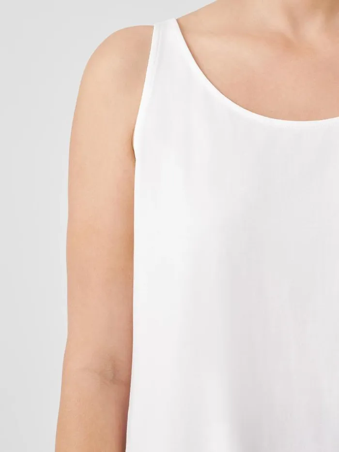 Eileen Fisher Tanks and Camis Stretch Jersey Knit Scoop Neck Tank White 8211 Shop