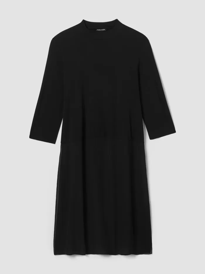 Eileen Fisher Tops and Tees Stretch Silk Jersey Mock Neck Top Black 8211 Shop