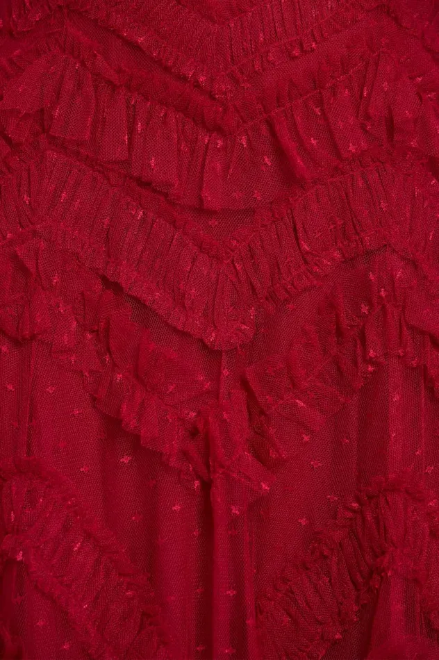 Elia Short Sleeve Gown Red Women Needle and Thread Dresses