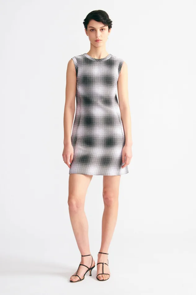Emilia Wickstead Dresses Women Emmy Dress In Black and White Checked Cloque