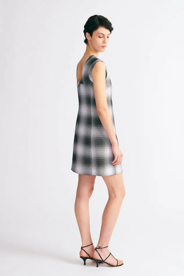 Emilia Wickstead Dresses Women Emmy Dress In Black and White Checked Cloque Emilia Wickstead Dresses Women Emmy Dress In Black and White Checked Cloque